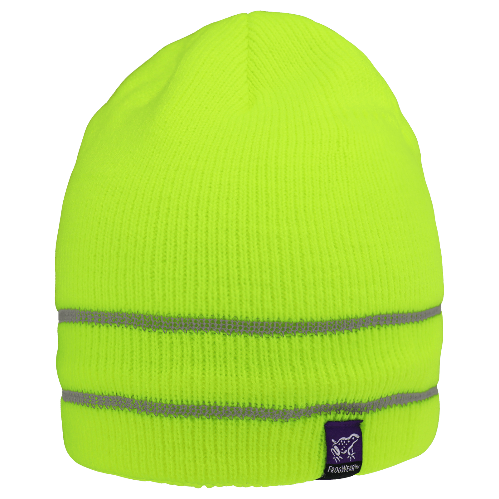 FrogWear® HV Dual-Layer Low-Temp Beanie Hat w/ Dual Reflective Stripes - Seasonal